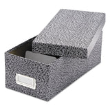 Oxford™ Reinforced Board Card File, Lift-Off Cover, Holds 1,200 3 x 5 Cards, 5.13 x 11 x 3.63, Black/White (OXF40588) Each