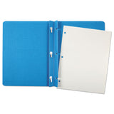 Oxford™ Title Panel and Border Front Report Cover, 3-Prong Fastener, Panel and Border Cover, 0.5" Cap, 8.5 x 11, Light Blue, 25/Box (OXF52501) 1 Pack of 25