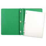 Oxford™ Title Panel and Border Front Report Cover, Three-Prong Fastener, 0.5" Capacity, 8.5 x 11, Light Green/Light Green, 25/Box (OXF52503) 1 Pack of 25