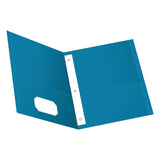 Oxford™ Twin-Pocket Folders with 3 Fasteners, 0.5" Capacity, 11 x 8.5, Light Blue, 25/Box (OXF57701) 1 Pack of 25
