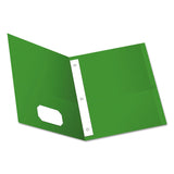Oxford™ Twin-Pocket Folders with 3 Fasteners, 0.5" Capacity, 11 x 8.5, Green, 25/Box (OXF57703) 1 Pack of 25