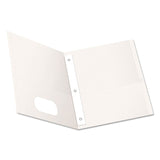 Oxford™ Twin-Pocket Folders with 3 Fasteners, 0.5" Capacity, 11 x 8.5, White, 25/Box (OXF57704) 1 Pack of 25