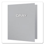 Oxford™ Twin-Pocket Folders with 3 Fasteners, 0.5" Capacity, 11 x 8.5, Gray, 25/Box (OXF57705) 1 Pack of 25