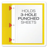 Oxford™ Twin-Pocket Folders with 3 Fasteners, 0.5" Capacity, 11 x 8.5, Yellow, 25/Box (OXF57709) 1 Pack of 25