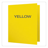 Oxford™ Twin-Pocket Folders with 3 Fasteners, 0.5" Capacity, 11 x 8.5, Yellow, 25/Box (OXF57709) 1 Pack of 25