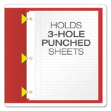 Oxford™ Twin-Pocket Folders with 3 Fasteners, 0.5" Capacity, 11 x 8.5, Red, 25/Box (OXF57711) 1 Pack of 25
