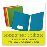Oxford™ Twin-Pocket Folders with 3 Fasteners, 0.5" Capacity, 11 x 8.5, Assorted, 25/Box (OXF57713) 1 Pack of 25