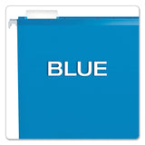 Pendaflex® Extra Capacity Reinforced Hanging File Folders with Box Bottom, 2" Capacity, Letter Size, 1/5-Cut Tabs, Blue, 25/Box (PFX4152X2BLU) Box of 25