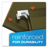Pendaflex® Reinforced Hanging File Folders with Printable Tab Inserts, Letter Size, 1/5-Cut Tabs, Standard Green, 25/Box (PFX415215) Box of 25