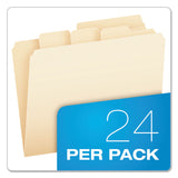 Pendaflex® Divide It Up File Folder, 1/2-Cut Tabs: Assorted, Letter Size, 0.75" Expansion, Manila, 24/Pack (PFX10770) Box of 24