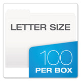 Pendaflex® Colored File Folders, 1/3-Cut Tabs: Assorted, Letter Size, White, 100/Box (PFX15213WHI) Box of 100