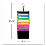 Pendaflex® Desk Free Hanging Organizer With Case, 1" Expansion, 6 Sections, Buckle Closure, Letter Size, Black (PFX52891) Each