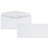 Quality Park™ Business Envelope, #10, Commercial Flap, Diagonal Seam, Gummed Closure, 24 lb Bond Weight Paper, 4.13 x 9.5, White, 500/Box (QUA11112) Box of 500