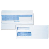 Quality Park™ Double Window Redi-Seal Security-Tinted Envelope, #10, Commercial Flap, Redi-Seal Adhesive Closure, 4.13 x 9.5, White, 500/BX (QUA24559) Box of 500