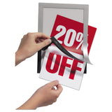 Durable® DURAFRAME Sign Holder, 5.5 x 8.5, Silver, 2/Pack (DBL491323)