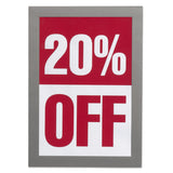 Durable® DURAFRAME Sign Holder, 5.5 x 8.5, Silver, 2/Pack (DBL491323)