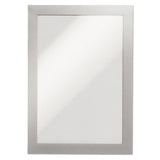 Durable® DURAFRAME Sign Holder, 5.5 x 8.5, Silver, 2/Pack (DBL491323)