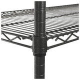 Alera® Three-Tier Wire Cart with Basket, Metal, 2 Shelves, 1 Bin, 500 lb Capacity, 34" x 18" x 40", Black Anthracite (ALESW543018BA) Each