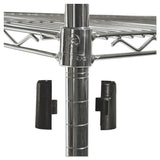Alera® NSF Certified 4-Shelf Wire Shelving Kit with Casters, 48w x 18d x 72h, Silver (ALESW604818SR) Each