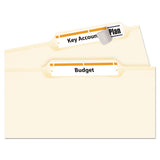 Avery® Permanent TrueBlock File Folder Labels with Sure Feed Technology, 0.66 x 3.44, White, 30/Sheet, 25 Sheets/Pack (AVE5166) Pack of 750