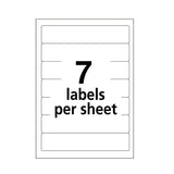 Avery® Printable 4" x 6" - Permanent File Folder Labels, 0.69 x 3.44, White, 7/Sheet, 36 Sheets/Pack, (5202) (AVE05202) Pack of 252