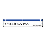 Avery® Permanent TrueBlock File Folder Labels with Sure Feed Technology, 0.66 x 3.44, Blue/White, 30/Sheet, 50 Sheets/Box (AVE5766) Box of 1500