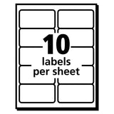 Avery® EcoFriendly Mailing Labels, Inkjet/Laser Printers, 2 x 4, White, 10/Sheet, 25 Sheets/Pack (AVE48263) Pack of 250