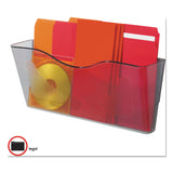 deflecto® Euro-Style DocuPocket Landscape Wall File, Larger Files/Tabloid Size, 15" x 4" x 6.63", Smoke (DEF63102) Each