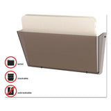 deflecto® Unbreakable DocuPocket Wall File, Letter Size, 14.5" x 3" x 6.5", Smoke (DEF63202) Each