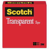 Scotch® Transparent Tape, 1" Core, 0.5" x 36 yds, Transparent (MMM600121296) Each