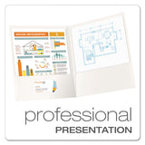 Oxford™ High Gloss Laminated Paperboard Folder, 100-Sheet Capacity, 11 x 8.5, White, 25/Box (OXF51704) 1 Pack of 25