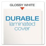 Oxford™ High Gloss Laminated Paperboard Folder, 100-Sheet Capacity, 11 x 8.5, White, 25/Box (OXF51704) 1 Pack of 25