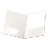 Oxford™ High Gloss Laminated Paperboard Folder, 100-Sheet Capacity, 11 x 8.5, White, 25/Box (OXF51704) 1 Pack of 25