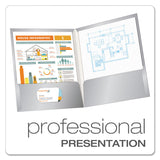 Oxford™ High Gloss Laminated Paperboard Folder, 100-Sheet Capacity, 11 x 8.5, Gray, 25/Box (OXF51705) 1 Pack of 25