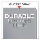 Oxford™ High Gloss Laminated Paperboard Folder, 100-Sheet Capacity, 11 x 8.5, Gray, 25/Box (OXF51705) 1 Pack of 25