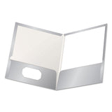 Oxford™ High Gloss Laminated Paperboard Folder, 100-Sheet Capacity, 11 x 8.5, Gray, 25/Box (OXF51705) 1 Pack of 25