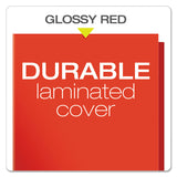 Oxford™ High Gloss Laminated Paperboard Folder, 100-Sheet Capacity, 11 x 8.5, Red, 25/Box (OXF51711) 1 Pack of 25