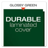 Oxford™ High Gloss Laminated Paperboard Folder, 100-Sheet Capacity, 11 x 8.5, Green, 25/Box (OXF51717) 1 Pack of 25
