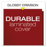 Oxford™ High Gloss Laminated Paperboard Folder, 100-Sheet Capacity, 11 x 8.5, Crimson, 25/Box (OXF51718) 1 Pack of 25
