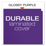 Oxford™ High Gloss Laminated Paperboard Folder, 100-Sheet Capacity, 11 x 8.5, Purple, 25/Box (OXF51726) 1 Pack of 25