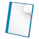 Oxford™ Clear Front Standard Grade Report Cover, Three-Prong Fastener, 0.5" Capacity, 8.5 x 11, Clear/Light Blue, 25/Box (OXF55801) 1 Pack of 25