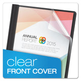 Oxford™ Clear Front Standard Grade Report Cover, Three-Prong Fastener, 0.5" Capacity, 8.5 x 11, Clear/Black, 25/Box (OXF55806) 1 Pack of 25