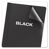 Oxford™ Clear Front Standard Grade Report Cover, Three-Prong Fastener, 0.5" Capacity, 8.5 x 11, Clear/Black, 25/Box (OXF55806) 1 Pack of 25