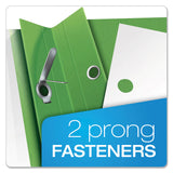 Oxford™ Clear Front Standard Grade Report Cover, Three-Prong Fastener, 0.5" Capacity, 8.5 x 11, Clear/Green, 25/Box (OXF55807) 1 Pack of 25