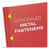 Oxford™ Clear Front Standard Grade Report Cover, Three-Prong Fastener, 0.5" Capacity, 8.5 x 11, Clear/Red, 25/Box (OXF55811) 1 Pack of 25