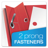 Oxford™ Clear Front Standard Grade Report Cover, Three-Prong Fastener, 0.5" Capacity, 8.5 x 11, Clear/Red, 25/Box (OXF55811) 1 Pack of 25