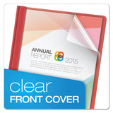 Oxford™ Clear Front Standard Grade Report Cover, Three-Prong Fastener, 0.5" Capacity, 8.5 x 11, Clear/Assorted, 25/Box (OXF55813) 1 Pack of 25