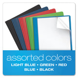Oxford™ Clear Front Standard Grade Report Cover, Three-Prong Fastener, 0.5" Capacity, 8.5 x 11, Clear/Assorted, 25/Box (OXF55813) 1 Pack of 25