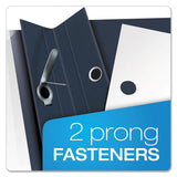 Oxford™ Clear Front Standard Grade Report Cover, Three-Prong Fastener, 0.5" Capacity, 8.5 x 11,  Clear/Dark Blue, 25/Box (OXF55838) 1 Pack of 25