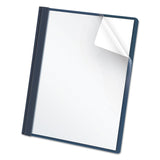 Oxford™ Clear Front Standard Grade Report Cover, Three-Prong Fastener, 0.5" Capacity, 8.5 x 11,  Clear/Dark Blue, 25/Box (OXF55838) 1 Pack of 25